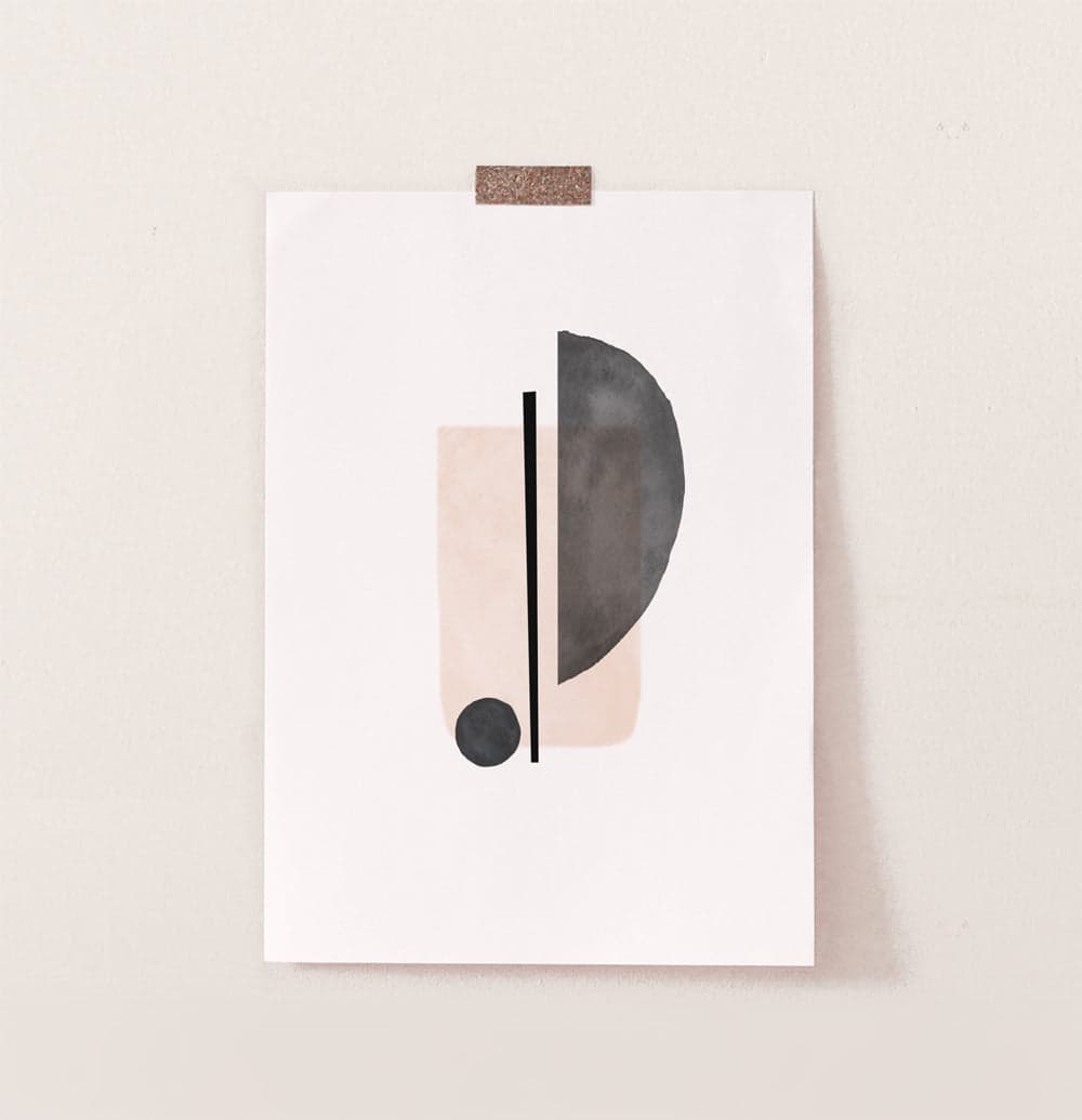 Abstract Minimalist Print, Neutral Soft Wall Art